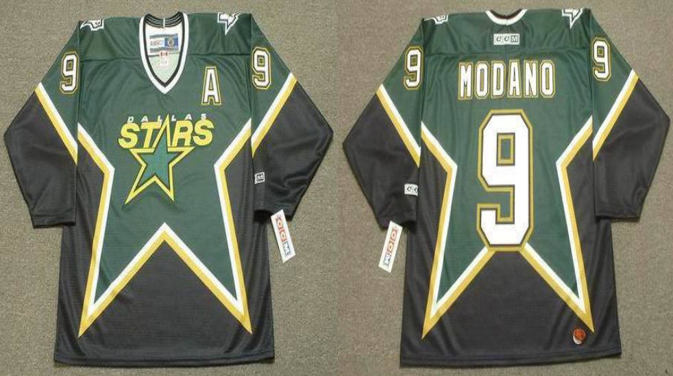 2019 Men Dallas Stars #9 Modano Black CCM NHL jerseys